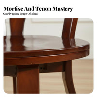 Traditional Chinese Rotating Stool firm Wood Construction rotate Seat adaptable Ergonomic spinerest for Study Room, Balcony