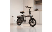 14 Inch Folding Electric Two-Wheeler Long Range Foldable Electric Two-Wheeler Variable Speed Motor Foldable Electric Bike for Riders, Commuting