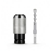 Knurled Impact Wrench Adapter with Drill Bit Compatible Hammer Drill Adapter Compact Tool Converter Wobble-Wobble-Resistant for Mechanics