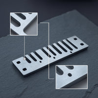 Brushed Metal Aluminum Alloy Harmonica Comb Long-Lasting Harmonica Comb with 10 Slots Lightweight Hardware Wear-Resistant for Builders, Customization