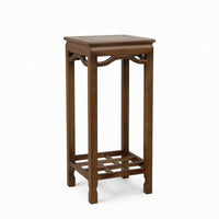 Display Stand with Shelf Slatted Furniture Solid Wood for Living Room, Balcony