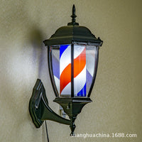 Wall-Mounted LED Barber Pole Light, 40cm, UK Plug