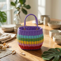 Oval Storage Basket Woven Basket Open Top