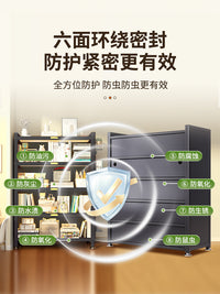 家用收纳柜阳台储物柜一体防水防晒杂物衣柜落地书柜置物铁皮架子