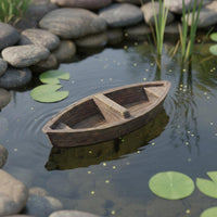 Buoyant Resin Boat Waterproof Buoyant Boat Ornament Weather Resistant Pond Statue for Aquarium