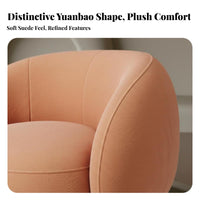 Rounded Tub Armchair Modern Design Accent Chair Soft Upholstery Luxurious Cushioning for Readers, Boutique, Living Room