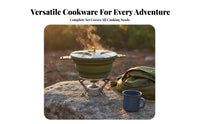Lightweight Collapsible Cooking Pot Sturdy Collapsible Silicone Pot Heat-Tolerant for Backpackers, Campers, Hiking, Backpacking