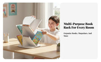 Rotating Book Tower Stable Base Rotating Tower Shelf Adjustable Tiers for Adults