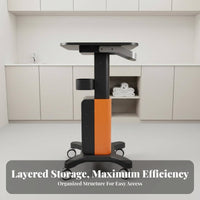 Cosmetic Instrument Trolley 360° Rotating Wheels Cart Esthetician Trolley Cart Sturdy Construction for Hospital