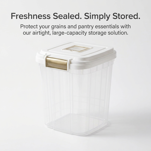Airtight Food Storage Container, Storage Containers Includes Measuring Cup, Food Storage Containers for Bulk Dry Goods