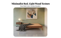 Japanese design Headboardless Bed Frame Space-Saving Slatted Bedstead Minimalist Look Mattress Foundation Joinable Design for Small Apartment Dwellers, partners, Minimalists, Studio Flat, Guest Room