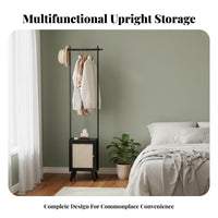 Freestanding Outfit Organizer Floor-Standing Design for Foyer, Guest Room, Women