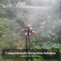 Dust Suppression Tee Connector Spray Nozzle Automatic Watering Atomizing Spray Nozzle Fine Mist for Farmers, Homeowners, Fence, Yard, Patio