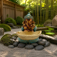 Ganesha Statue Wealth and Prosperity Elephant God Sculpture Good Luck for Garden