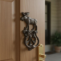 Moose Door Knocker Sturdy Antique Cast Iron Door Knocker Single-Piece Molding