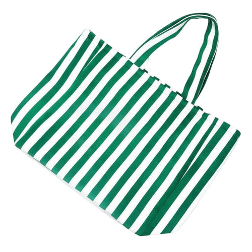 Striped Terry Cloth Tote Soft and Comfortable Vertical Stripe Shoulder Bag