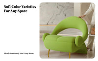Oversized Single Sofa Light Luxury Design Shell-Shaped Armchair Modern Aesthetic Deep Seat for Apartment Dwellers