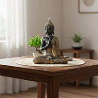 2 Pieces Thai Buddha Statue Gift Idea Buddha Statue Hand Painted for Restaurant