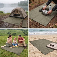 Waterproof PE Ground Tarp for Outdoor Camping and Picnics, Thickened Moisture-Proof Tent Footprint