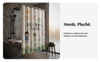 Geometric Pattern Shower Drape Waterresistant Bath Curtain sturdyDuty for homeowners