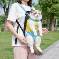 Chest Pet Bag Front Backpack for Small Dogs Cats, Oxford Material Pet Front Carrier, Portable Breathable Front Facing Pouch for Travel Hiking