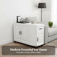 Rolling Slim End Table Nordic aesthetic Rolling End Table Mobile Design for Seniors