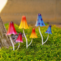 Double-Head Mushroom Iron Garden Decoration