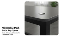 Modern Design Minimalist Computer Desk Long-Lasting Rectangular Computer Desk Thickened Desktop Study Table Reinforced Structure for Students, Telecommuting Workers, Professionals, Gaming Room, Dormitory, Bedroom