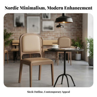 Upholstered Backrest Chair Nordic and Aesthetic Dining Seat Minimalist Design Easy to Clean for Restaurant Owners, Residents