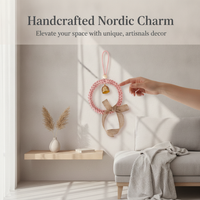 Nordic Style DIY Woven Wind Chime Wall Hanging Decor for Home & Kids' Room, Gift Idea
