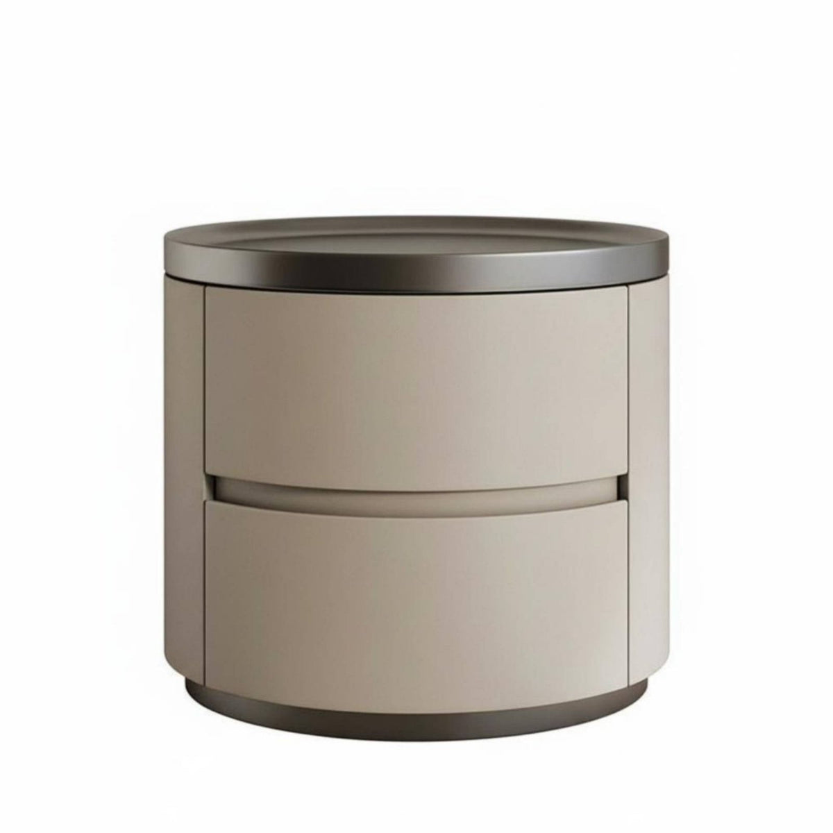 Luxury Design Round 2-Drawer End Table Modern Design Round Tiered Cabinet Space-Saving Nightstand Multipurpose for Homeowners, Apartment Dwellers, Students, Small Areas, Living Room, out of Stock Ice
