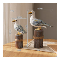Wooden Sea Creature Sculpture Handmade Table Ornament Mediterranean Design