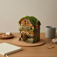DIY Shelf Vignette Detailed Design 3D Puzzle Bookend LED Lights Wooden 3D Puzzle for Desk