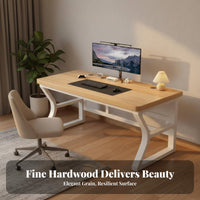 Study Desk Spacious Desktop Double Workstation Desk Sturdy Construction Home Office Workstation for Couples, Professionals, Bedroom, Game Room