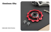 Rear Derailleur Guide Wheel Lightweight Cycle Derailleur Pulley 11T Bearing Pulley Wheel Long-Lasting Fluid Functioning