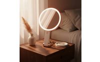 3-Color Light LED Makeup Mirror Adjustable Brightness Double-Sided Lighted Mirror Dimmable Beauty Tool Foldable for Dressing Table, Bedroom, Travel