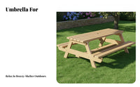 durable Wood Construction Wooden Table with Benches Weather-Resistant Angular Frame Dining Bench single-Piece Design Outdoor Furniture Natural Finish for Restaurant Owners, Families, Homeowners, Backyard, Deck, waterside