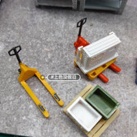 土豆模型1/64比例叉车模型道具摆件汽车场景维修车间场景搭配