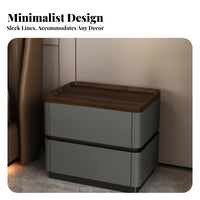 Modern Design Smart Nightstand with Combination Lock Hidden Compartment Bedside Table universal serial bus Port Bedroom Furnishing light-emitting diode mood Light for gadgetnology aficionados, Homeowners, Students, Guest Room, Small Spaces, Office