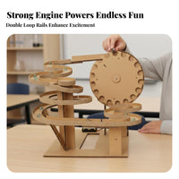 Electric Marble Course DIY Assembly Electric Mechanismized Cardboard Course Hands-on Learning Educational Toy for Children, Science Fair
