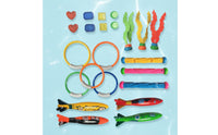 22 Pieces Pool Training Toy Set Fun Underwater Pool Diving Toys Diving Rings and Tubes for Kids