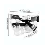 Adjustable Strap Basketball Face Mask Cushioned Padding Defensive Nose Guard Shock Dispersing for Athletes