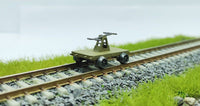 HO 1/87 手工3D 手摇轨道车 火车沙盘模型  静态模型摆设 不能推