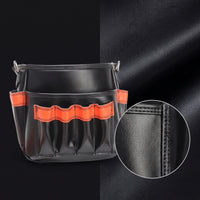 Tool Pouch with Pockets Open-Tool Belt Pouch Bag Synthetic Leather for Electricians, Installers, Electrical Work, Climate Control Repair