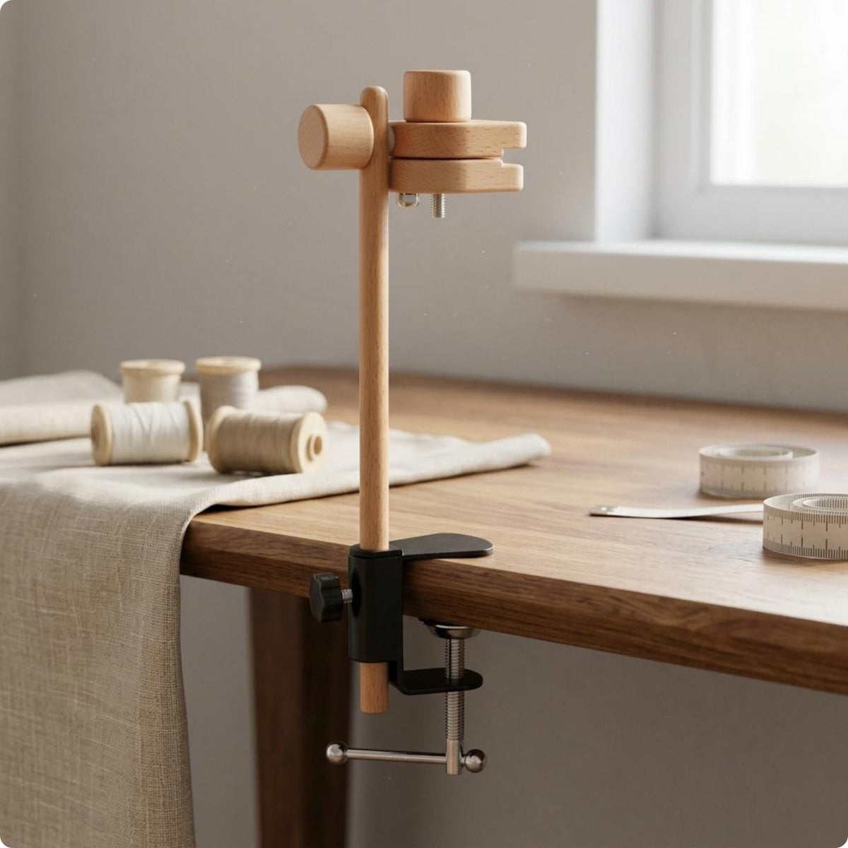 Tabletop Embroidery Frame Holder Even Surface Wood Embroidery Hoop Stand