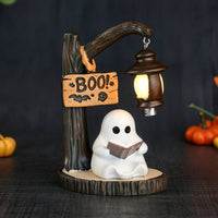 Spirit Figurine with Lantern Tabletop Spirit Figurine Seasonal for Desk