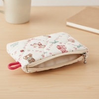 Cartoon Quilted Cosmetic Pouch Mini Storage Bag