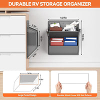 RV Double-Layer Door Shoe Rack Wall-Mounted with Hooks