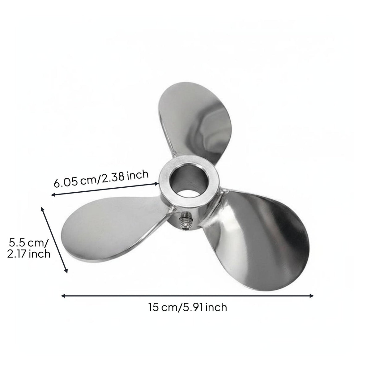 Three-Leaf Stirring Impeller 3-Blade Mixing Propeller Low Vibration Mixer Accessory for Research Facility