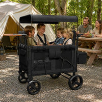 Push Wagon Push Wagon Padded Seats Child Weather Hood Infant Gear
